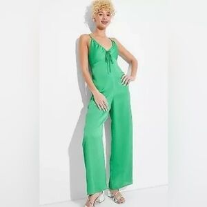 Women’s Wild Fable Wide Satin Jumpsuit Size XL